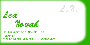 lea novak business card